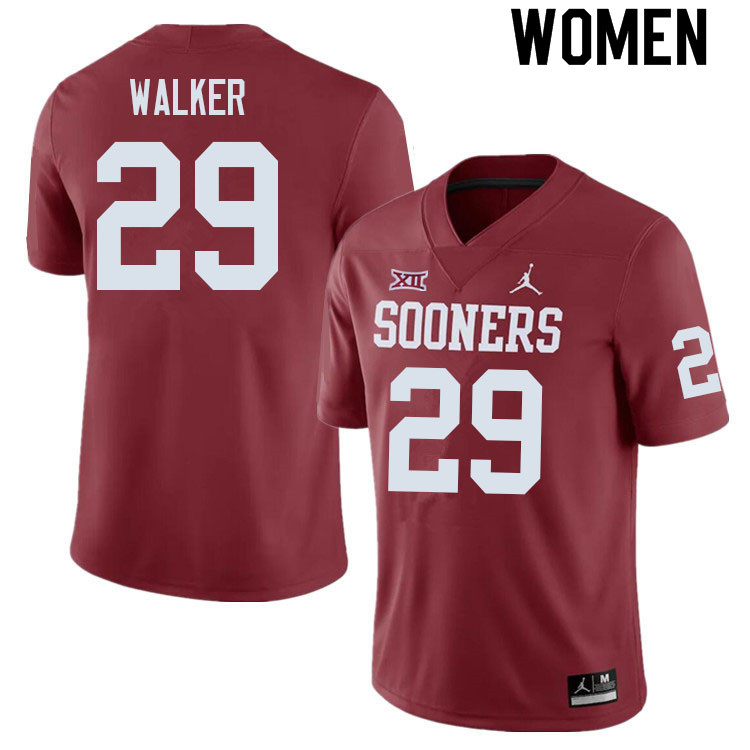 Women #29 Tawee Walker Oklahoma Sooners College Football Jerseys Sale-Crimson - Click Image to Close